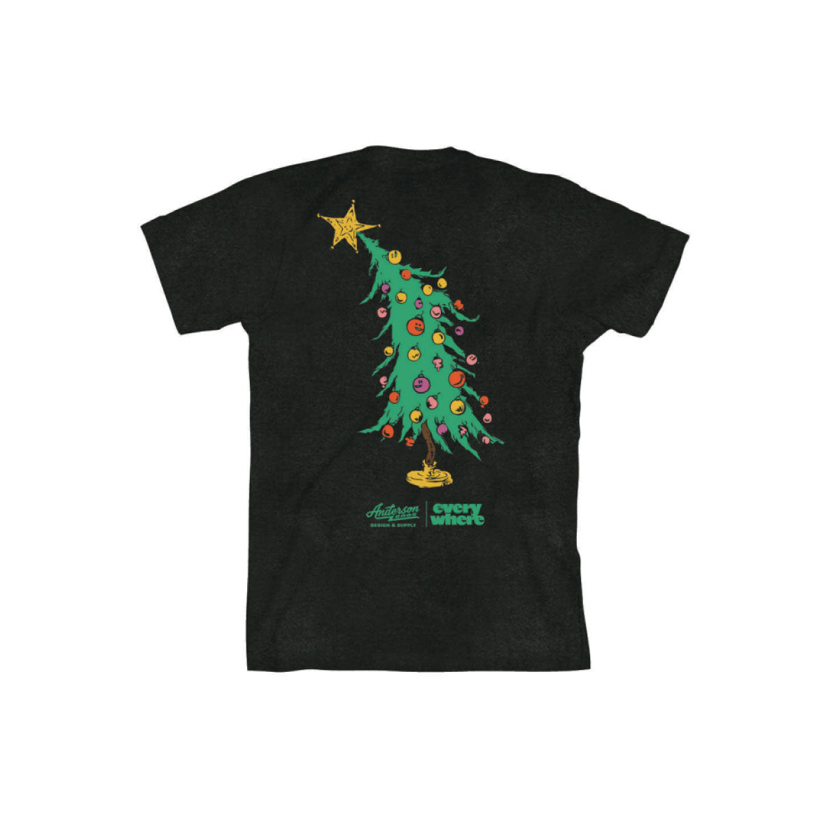 t-shirt - winter wonderland - black